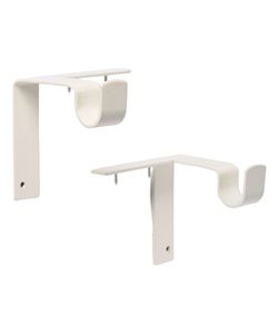 Heavy duty iron <b>curtain</b> brackets suitable for thick <b>curtains</b> metal rod support with classic <b>vintage</b> design for home interiors - Product Image 2