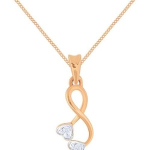 Colgante de Diamante Redondo con Tema de Amor Incondicional, Elegante Collar con Dije - Product Image 1