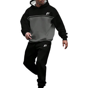 Conjuntos Deportivos de Sudadera con Capucha y Pantalones Jogger para Hombre, Personalizados, al por Mayor, de Dos Tonos, de Felpa, Ropa Deportiva, Fabricante de Marca Privada OEM, B2B - Product Image 1