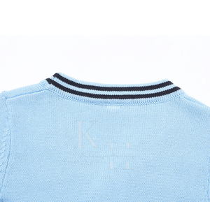 เสื้อสเวตเตอร์ถักคอวีสำหรับนักเรียนสำหรับเด็กชายและเด็กหญิงทุกขนาดจากปากีสถาน - Product Image 4