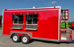 Remolque de cocina móvil de acero inoxidable con ruedas para restaurante, camión expendedor de paletas de helado de Pizza para comida al aire libre - Product Image 5