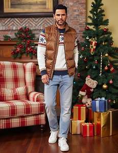 Vente directe d'usine Meilleure vente Gilet matelassé zippé décontracté pour homme Hiver Haute qualité Respirant Personnalisé 100% polyester - Product Image 5