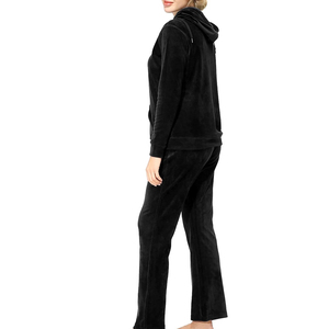 Conjunto de chándal de terciopelo de dos piezas para mujer, de manga larga, en color sólido, de alta calidad, último estilo, en venta. - Product Image 3