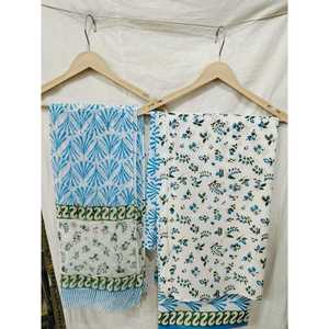 Conjunto de traje de algodón con estampado a mano para mujer con dupatta de gasa - Product Image 1