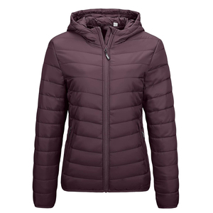 Más Popular nuevo diseño cómodo impermeable invierno luz Zip cálido de talla grande tela al aire libre a prueba de viento mujeres Puffer chaqueta - Product Image 1