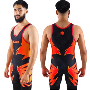 Sublimación personalizada Wrestling Singlets Hombres Custom Wrestling Singlets Pakistán Hecho de alta calidad Wrestling Singlets transpirable - Product Image 1