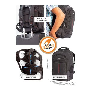 Zaino per Laptop nero impermeabile-Multi-compartimento per una facile organizzazione