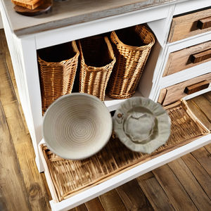 ROUND <b>Basket</b> + <b>Linen</b> Rattan Stylish Durable Handcrafted High-Quality for kitchen furniture - Product Image 4