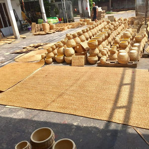 Handmade Eco-Friendly Large Rectangular <b>Natural</b> Water Hyacinth Jute Backed Medium Pile 5-10mm Thickness Area <b>Rug</b> Classic Style - Product Image 1