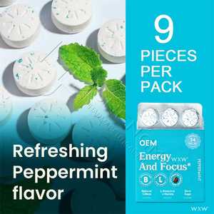 Gommes énergétiques à la caféine en marque propre, complément alimentaire à mâcher pour la concentration, pour le fitness et l'usage quotidien - Product Image 3