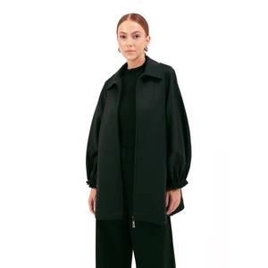Sporty Waterproof <b>Zip</b>-<b>Up</b> <b>Jacket</b> with Elasticated Cuffs PU & Spandex - Product Image 1