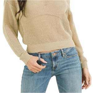 Maglione GUESS da donna Kara Open Stitch marrone con motivo floreale, stile casual lungo, decorazione con bottoni, taglia M per l'autunno - Product Image 3