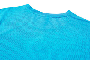 Camiseta de cuello redondo personalizable para hombre, camiseta lisa encerada de poliéster/algodón 100%, camiseta en blanco del fabricante - Product Image 4