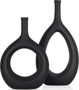 Juego de jarrón de hierro con Base antideslizante de la mejor calidad para decoración del hogar de oficina para bodas aniversarios Pascua decoración perfecta del hogar de la Oficina - Product Image 2