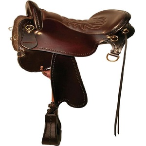 Le dernier arbre en bois de selle de cheval occidental portatif d'équitation avec le matériel en cuir pour des cavaliers - Product Image 1