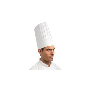 Classical Kitchen White Chefs Hat Fashion Printed Chefs Hat Uniform Supplier Cooking Chefs Hat