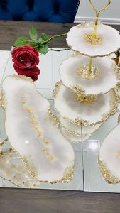 BEST RELATED DISPLAY HANDMADE DIY 3 Tier Round Shape Fruit Tray Epoxy <b>Mold</b> Tea Tray Table <b>Silicone</b> <b>Mold</b> for Resin Arts - Product Image 6