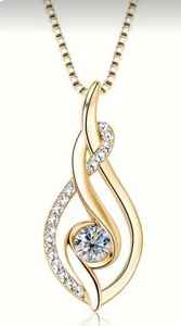 Handmade Custom 14k Solid Yellow Gold Rhodium Plated Unisex Wedding Pendant Diamond Gemstone Bezel Setting Inlay Trendy - Product Image 2