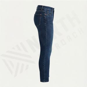 Jeans pour femmes, vêtements, jambe large, taille haute personnalisée, denim décontracté, jeans skinny pour femmes, mode tendance, streetwear respirant - Product Image 3