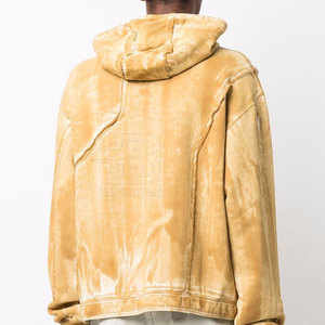 Service OEM, vente en gros de sweats à capuche d'hiver, effet délavé, légers, couleur unie, respirants, coton/polyester, haute qualité - Product Image 4