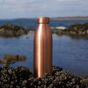 Bouteille d'eau en cuivre 100% hautement isolée, design martelé facile à saisir, style américain, bouteille d'eau ayurvédique avec couvercle hermétique - Product Image 2