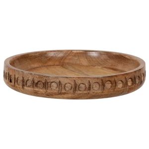 Cuenco redondo de madera de mango hecho a mano con acabado único, ideal para ensaladas de frutas y Decoración de mesa elegante - Product Image 4