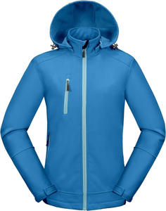 Veste de randonnée d'hiver pour femme avec logo personnalisé, imperméable, softshell, respirante, coupe-vent, chauffante, écologique, teinte unie - Product Image 1