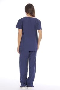 Ensemble de blouses et pantalons d'infirmière pour femmes, col en V, tissu sergé extensible respirant, uniformes d'infirmière par Waseem Impex - Product Image 3