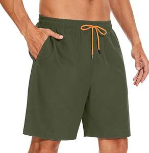 Pantalones cortos deportivos de verano de calle personalizada para hombre, Material de poliéster cómodo, decoración sólida 3D, servicio de cierre con cordón - Product Image 1