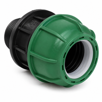 Adaptateur de compression mâle en PP Plantrising R1004 PN12.5 avec joint NBR pour tuyau HDPE de 20-110 mm