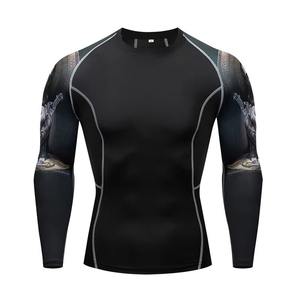 Camiseta de Compresión MMA para Hombre, Marca Personalizada, de Spandex Resistente, de Secado Rápido, Sublimada, Capa Base, Fabricación Directa de Fábrica - Product Image 2
