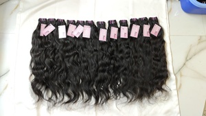 Natural negro suave y sedoso indio crudo sin procesar virgen cabello sin procesar cuerpo ondulado Paquete de cabello al por mayor pelo de templo indio - Product Image 4