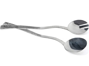 Serveurs à salade décoratifs en métal avec un Design unique fait à la main poignée plaquée or matériel de sécurité de haute qualité fourchette et cuillère à salade - Product Image 3