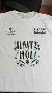 T-shirt décontracté pour homme Happy Holi, un festival des couleurs, écologique, 100% polyester - Product Image 6