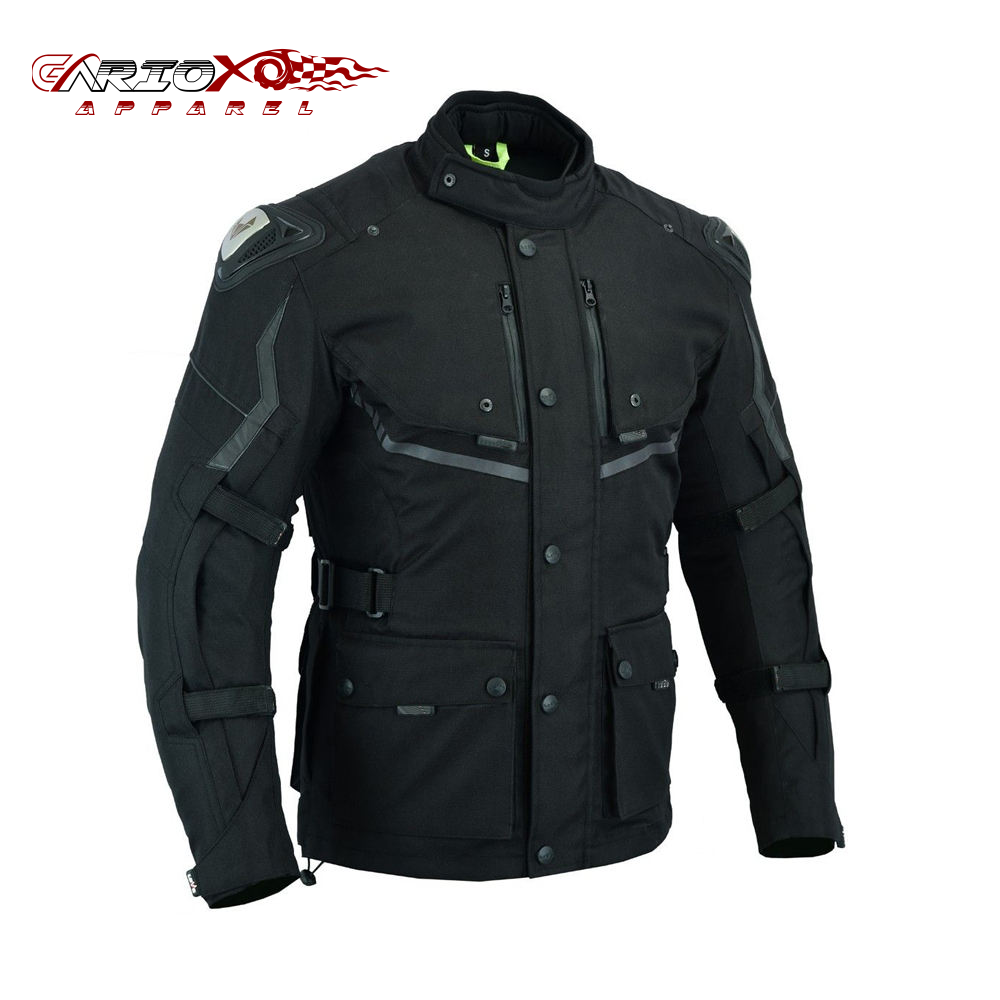 Motorsports Mens motocicleta Cordura Racing Jacket Biker Racing Chaqueta protectora con sistema de protección técnica