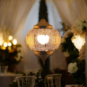 Lámpara colgante de Metal Vintage alta, iluminación Bohemia sin llama, farol de techo decorativo para el hogar, restaurante para decoración de Navidad - Product Image 5