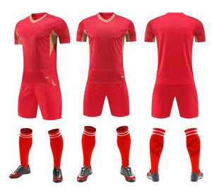 Conjuntos de ropa de fútbol de color degradado, uniforme de fútbol de color personalizado para adultos, conjunto de ropa deportiva fabricada en fábrica con logotipo impreso - Product Image 4