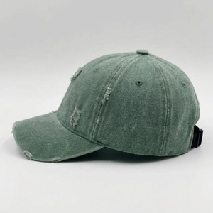 Gorra de Béisbol Vintage Blanca Desgastada Unisex Personalizada, Gorra de Algodón Suave Lavado Estilo Dad Hat, Ajustable, Casual, Hip Hop, Streetwear, Protección Solar - Product Image 2