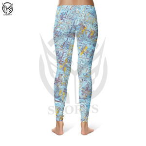 OEM mujeres Yoga desgaste gimnasio entrenamiento Fitness deportes medias transpirables de cintura alta acanalado Leggings y pantalones para niñas - Product Image 3