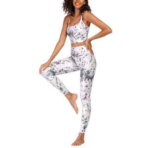 Conjuntos de Yoga de ropa deportiva con logotipo personalizado al por mayor, ropa de entrenamiento, ropa de talla grande para mujer - Product Image 2