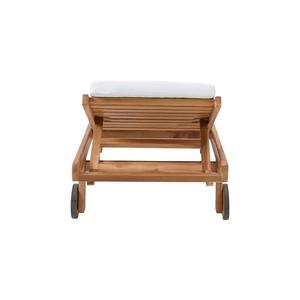 Chaise longue moderne en teck massif pour la plage, le jardin, la terrasse, l'hôtel ou le bord de la piscine - Product Image 3
