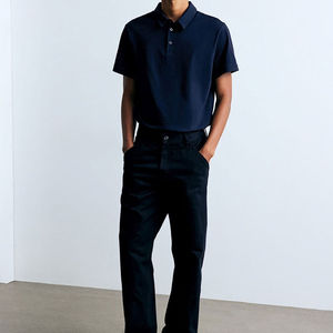 Bonne qualité haute qualité hommes pour chemise respirant séchage rapide doux au toucher confort tricoté à manches courtes décontracté couleur unie - Product Image 2