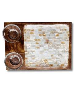 ถาดเสิร์ฟช็อกโกแลตไม้กระถินเทศสำหรับเดือนรอมฎอนและวันอีด ประดับด้วยลายอักษรวิจิตรฝังมุก สำหรับเสิร์ฟขนมหวานในงานจัดเลี้ยง - Product Image 4