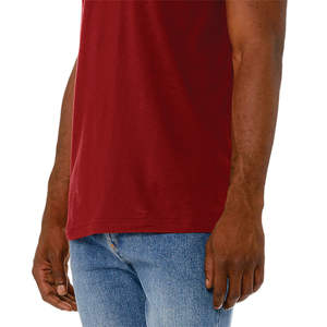 Camiseta de jersey con cuello en V unisex-Cardinal, 100% algodón Airlume, 4,2 oz - Product Image 5