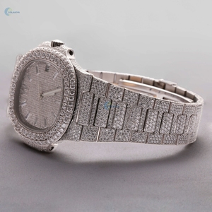 Iced Out <b>Mens</b> <b>Watch</b> With Lab Grown CVD Diamond Automatic Date Display <b>Watch</b> Rapper Style Hip Hop Wrist <b>Watch</b> - Product Image 4