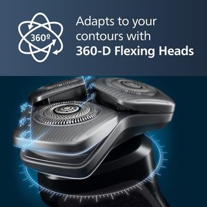 Afeitadora Eléctrica Inalámbrica de Triple Cuchilla, Afeitadora Rotatoria Húmeda y Seca con Recortador Extraíble, Tecnología de Sistema de Afeitado Impermeable IPX7 - Product Image 5