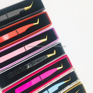 แหนบต่อขนตาปลายไฟเบอร์สแตนเลส ทนทาน ป้องกันไฟฟ้าสถิต รับทำโลโก้ สำหรับช่างต่อขนตาแบบวอลุ่ม 90 องศา - Product Image 5