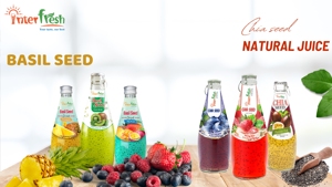 Basil Seed Drink Chia Seed Drink 290ml Glass <b>Bottle</b> Interfresh OEM for USA/Canada & Italy/Spain Store Brands | HACCP HALAL - Product Image 6