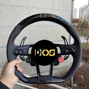 Volant en Alcantara DOS compatible avec <span class=keywords><strong>Audi</strong></span> A3 A4 A5 S3 S4 S5 RS3 RS4 <span class=keywords><strong>RS5</strong></span> B8.5 8P 8V B9 C7 A6 A7 RS6 RS7 Q3 Q5 Q7 Q8 R8 TT TTS - Product Image 4