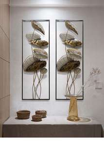 Metal Wall Art Large Leaf Sculpture Panel Set Luxury Home Decor Living Room Bedroom Hotel Office Decoration Interior Theme Style - Product Image 4